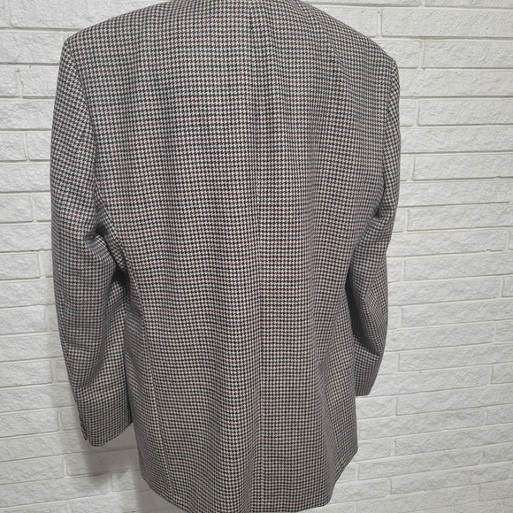 Bill Blass Mens blazer sport coat Jacket 44L wool  houndstooth READ - Picture 7 of 11